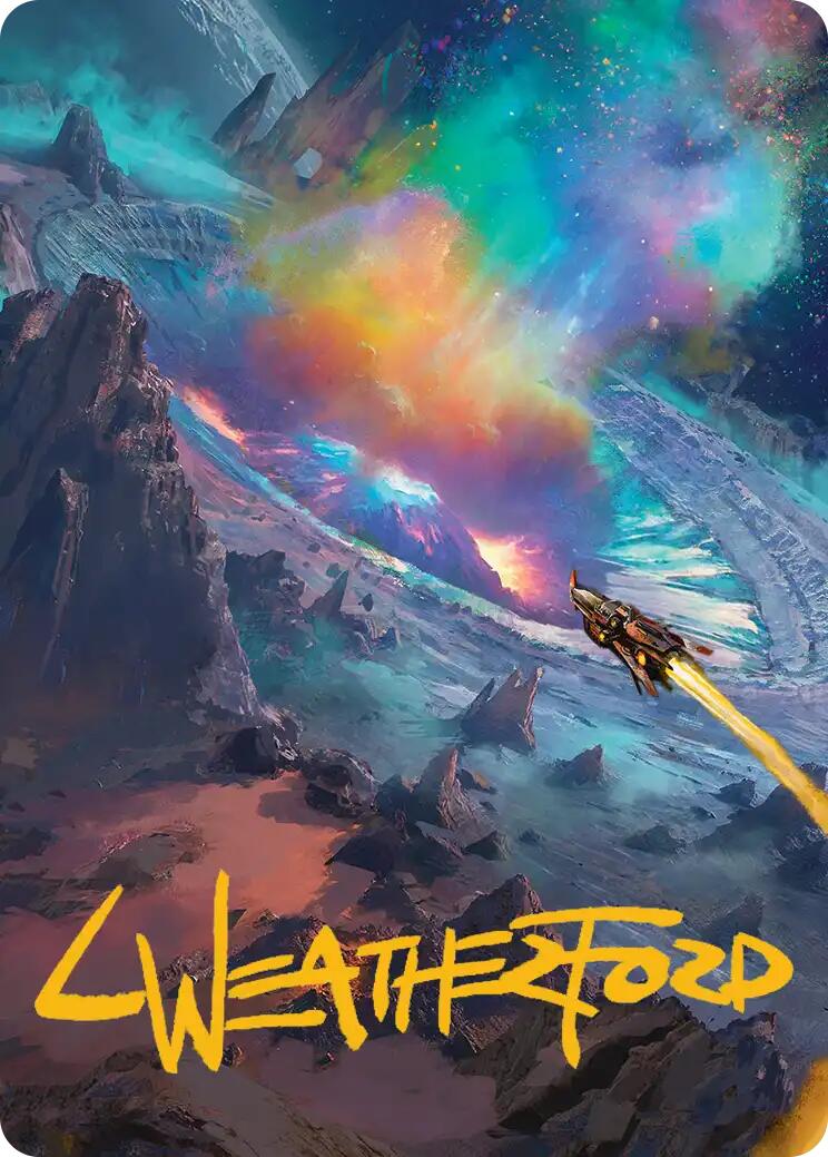 Meteor Crater Art Card (Gold-Stamped Signature) [Edge of Eternities Art Series] | Exor Games Dartmouth