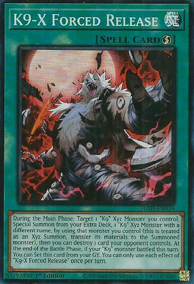 K9-X Forced Release [JUSH-EN039] Super Rare | Exor Games Dartmouth