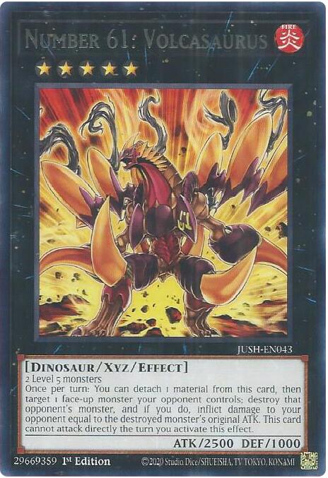 Number 61: Volcasaurus [JUSH-EN043] Rare | Exor Games Dartmouth