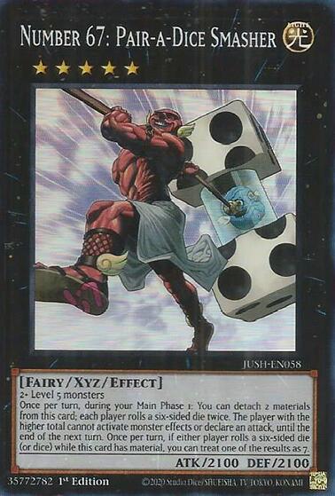 Number 67: Pair-a-Dice Smasher (Super Rare) [JUSH-EN058] Super Rare | Exor Games Dartmouth
