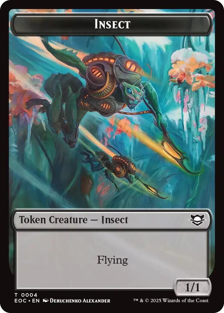 Insect // Elemental (0008) Double-Sided Token [Edge of Eternities Commander Tokens] | Exor Games Dartmouth