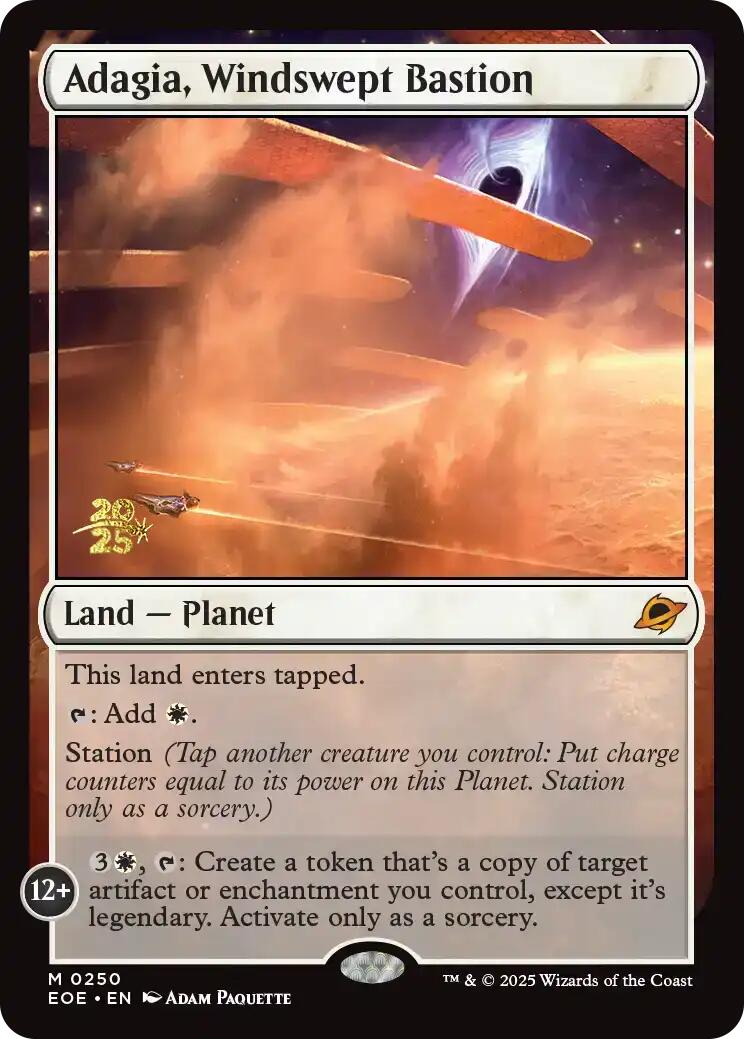 Adagia, Windswept Bastion [Edge of Eternities Prerelease Promos] | Exor Games Dartmouth