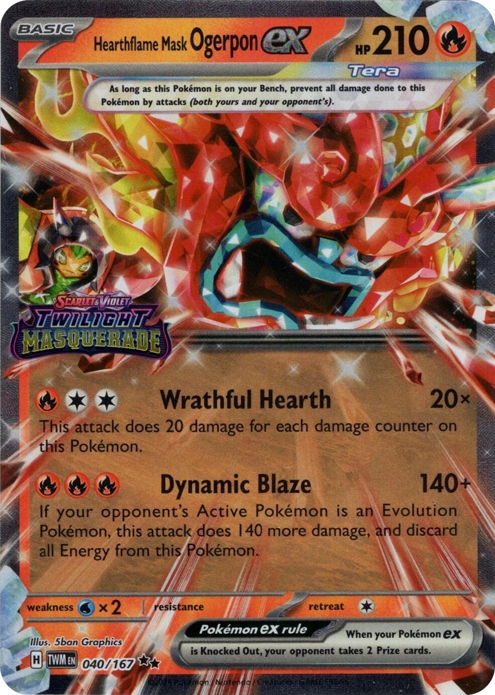 Hearthflame Mask Ogerpon ex (040/167) (Stamped) [Miscellaneous Cards] | Exor Games Dartmouth