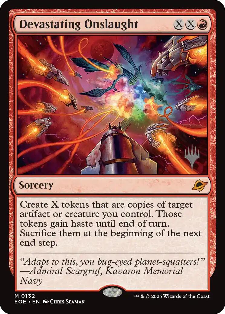 Devastating Onslaught [Edge of Eternities Promo Pack] | Exor Games Dartmouth