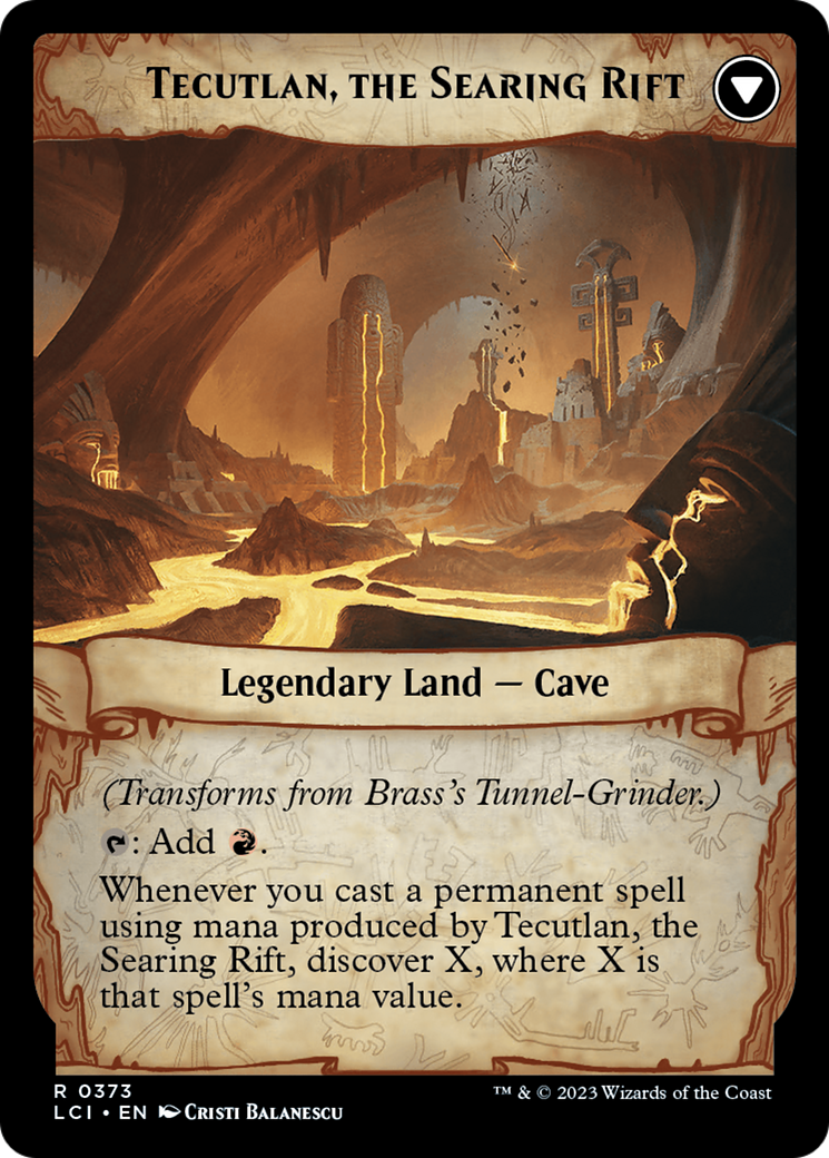 Brass's Tunnel-Grinder // Tecutlan, The Searing Rift (Extended Art) [The Lost Caverns of Ixalan] | Exor Games Dartmouth