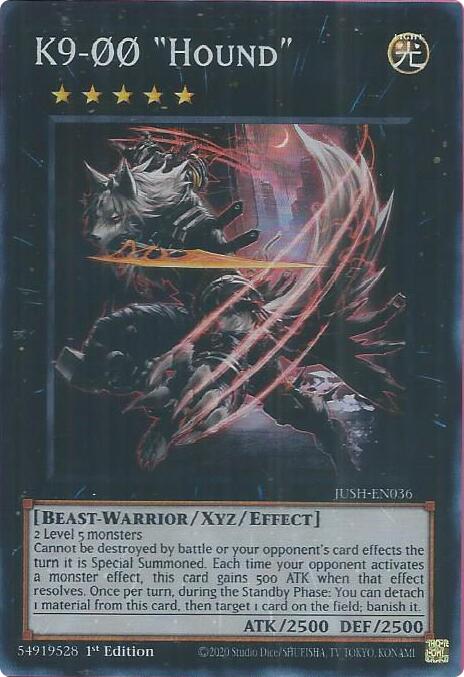 K9-00 "Hound" (Super Rare) [JUSH-EN036] Super Rare | Exor Games Dartmouth