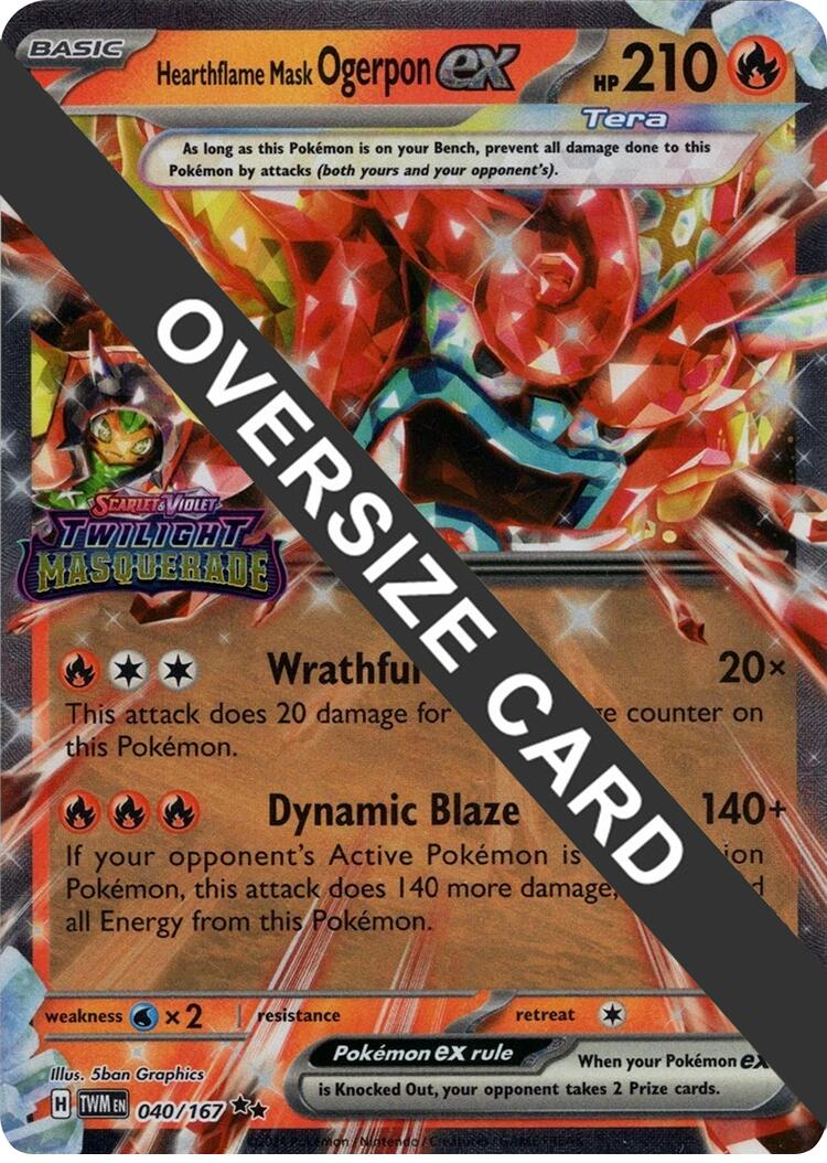 Hearthflame Mask Ogerpon ex (040/167) (Jumbo Card) [Scarlet & Violet: Twilight Masquerade] | Exor Games Dartmouth