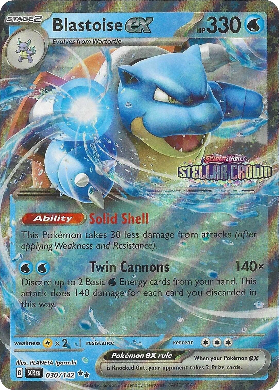 Blastoise ex (030/142) (Stellar Crown Stamp) [Miscellaneous Cards] | Exor Games Dartmouth