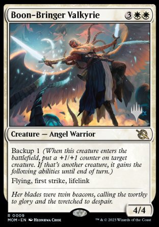 Boon-Bringer Valkyrie (Promo Pack) [March of the Machine Promos] | Exor Games Dartmouth