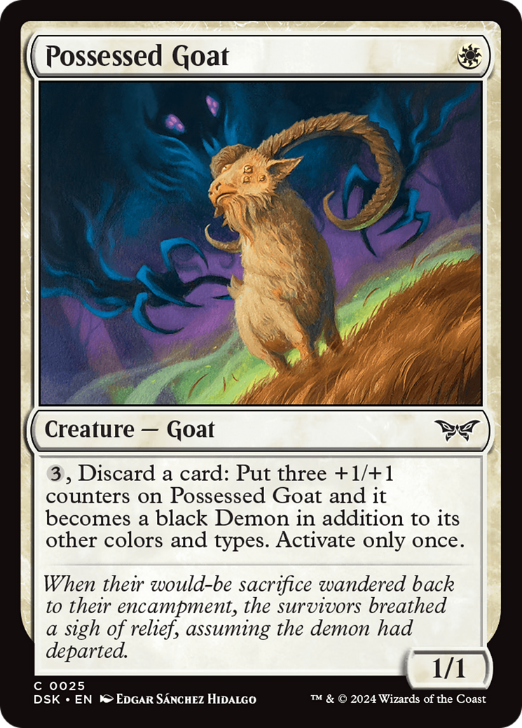 Possessed Goat [Duskmourn: House of Horror] | Exor Games Dartmouth