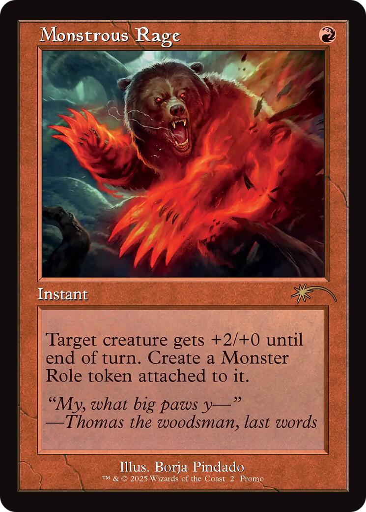 Monstrous Rage (Retro Frame) [Standard Showdown Promos] | Exor Games Dartmouth