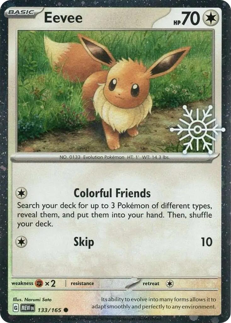 Eevee (133/165) (Holiday Calendar) [Miscellaneous Cards] | Exor Games Dartmouth