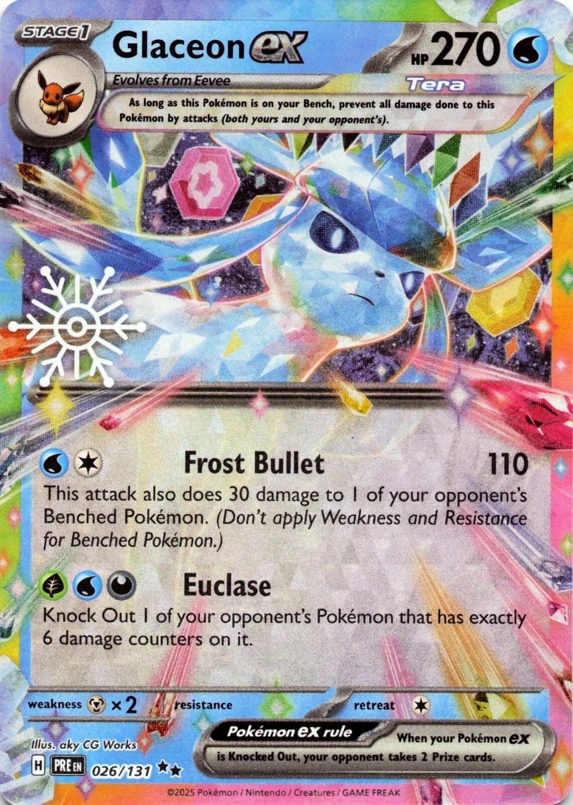 Glaceon ex (026/131) (Holiday Calendar) [Miscellaneous Cards] | Exor Games Dartmouth