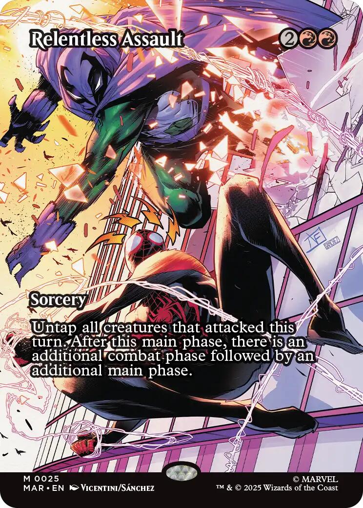 Relentless Assault (Borderless) [Marvel's Spider-Man: Eternal-Legal] | Exor Games Dartmouth
