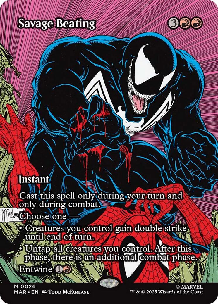 Savage Beating (Borderless) [Marvel's Spider-Man: Eternal-Legal] | Exor Games Dartmouth