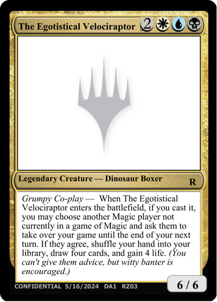 The Egotistical Velociraptor [Mystery Booster 2 Playtest Cards] | Exor Games Dartmouth