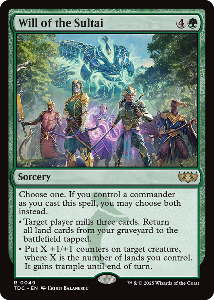 Will of the Sultai [Tarkir: Dragonstorm Commander] | Exor Games Dartmouth