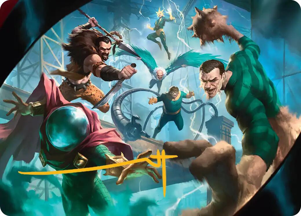 Behold the Sinister Six! Art Card (7/54) (Gold-Stamped Signature) [Marvel's Spider-Man Art Series] | Exor Games Dartmouth
