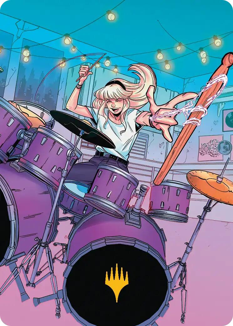 Gwen Stacy Art Card (Gold-Stamped Planeswalker Symbol) (34/54) [Marvel's Spider-Man Art Series] | Exor Games Dartmouth