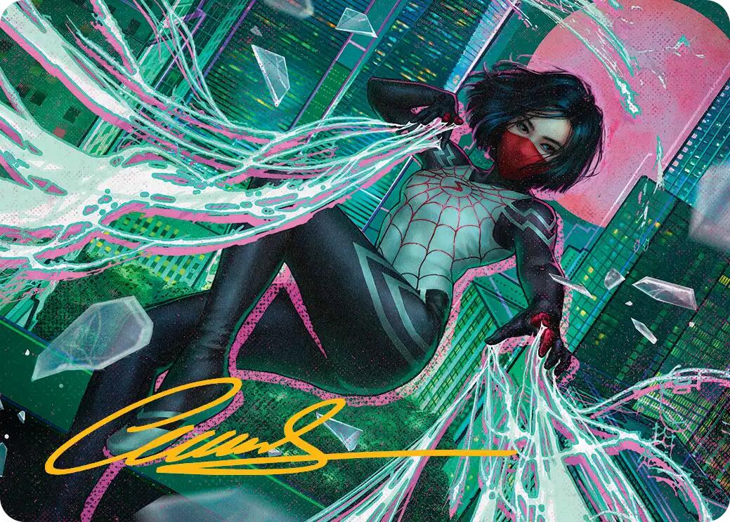 Silk, Web Weaver Art Card (29/54) (Gold-Stamped Signature) [Marvel's Spider-Man Art Series] | Exor Games Dartmouth