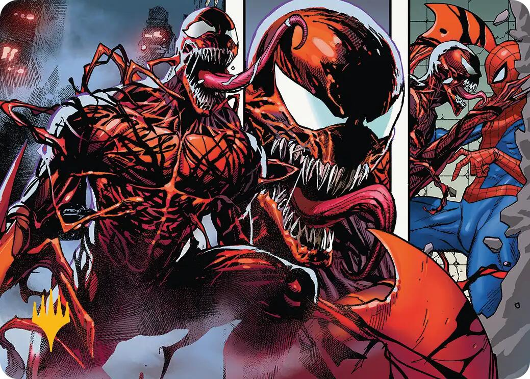 Carnage, Crimson Chaos Art Card (Gold-Stamped Planeswalker Symbol) [Marvel's Spider-Man Art Series] | Exor Games Dartmouth