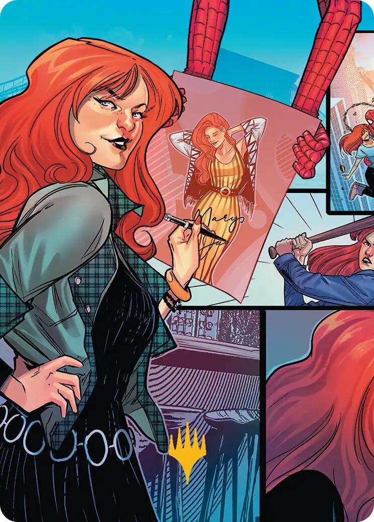 Mary Jane Watson Art Card (Gold-Stamped Planeswalker Symbol) [Marvel's Spider-Man Art Series] | Exor Games Dartmouth