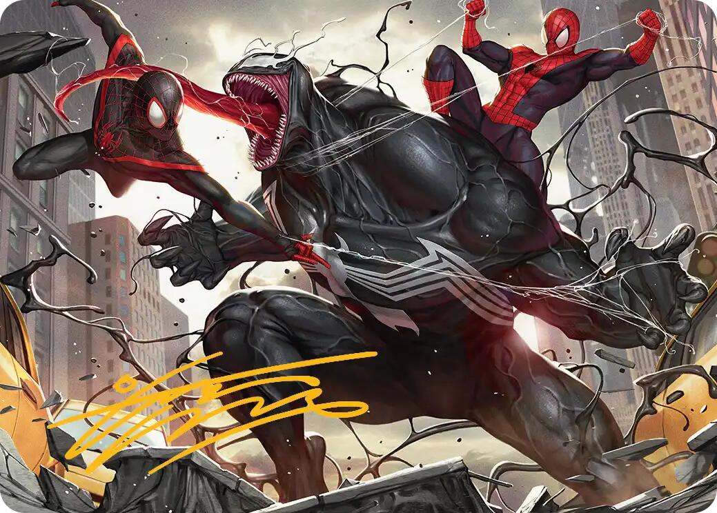 Terrific Team-Up Art Card (Gold-Stamped Signature) [Marvel's Spider-Man Art Series] | Exor Games Dartmouth
