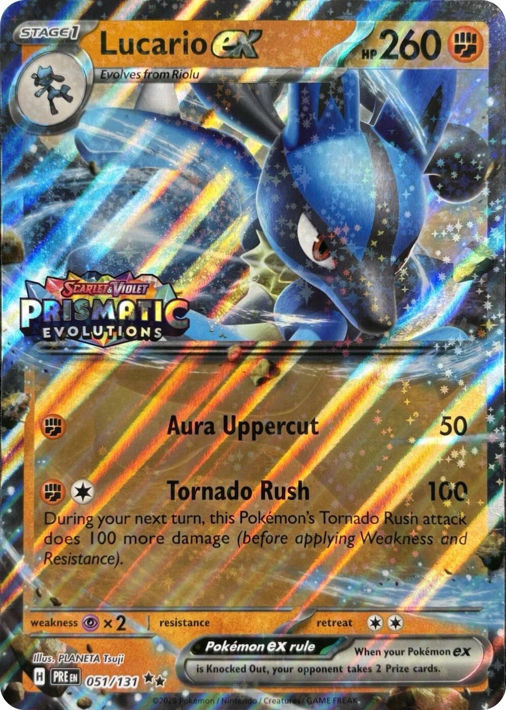 Lucario ex (051/131) (Prismatic Evolutions Stamp) [Miscellaneous Cards] | Exor Games Dartmouth