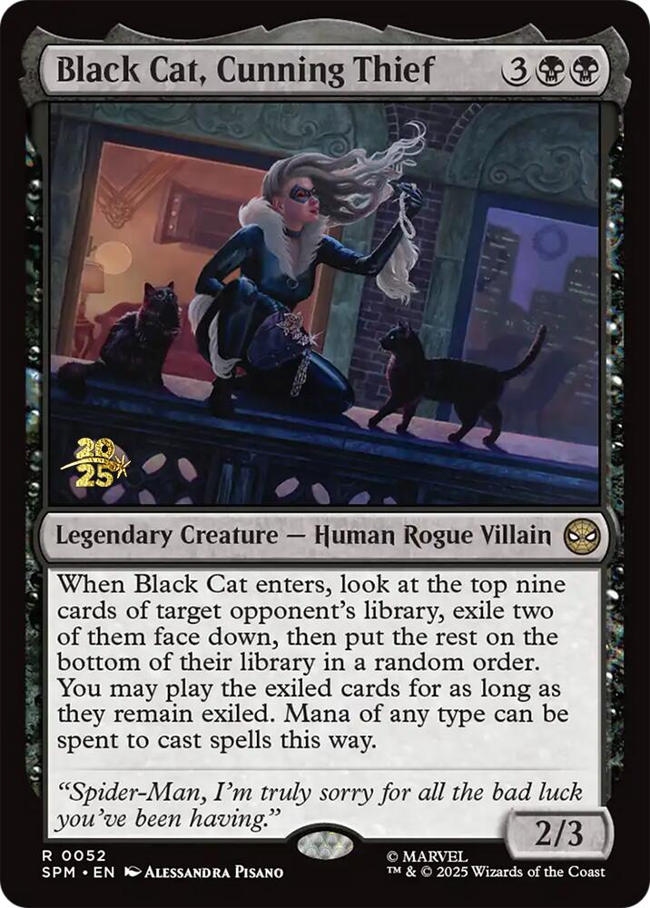 Black Cat, Cunning Thief [Marvel's Spider-Man Prerelease Promos] | Exor Games Dartmouth
