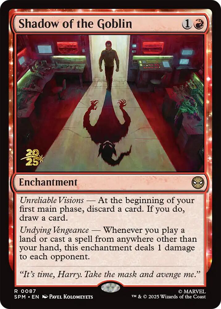 Shadow of the Goblin [Marvel's Spider-Man Prerelease Promos] | Exor Games Dartmouth