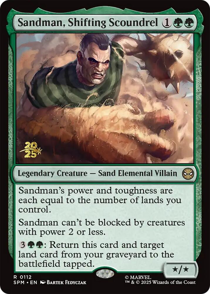 Sandman, Shifting Scoundrel [Marvel's Spider-Man Prerelease Promos] | Exor Games Dartmouth