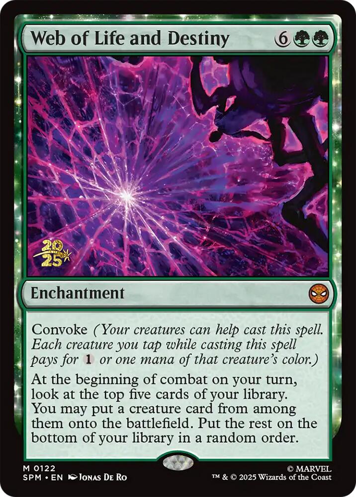 Web of Life and Destiny [Marvel's Spider-Man Prerelease Promos] | Exor Games Dartmouth
