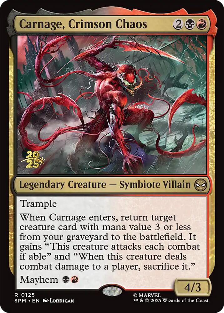 Carnage, Crimson Chaos [Marvel's Spider-Man Prerelease Promos] | Exor Games Dartmouth