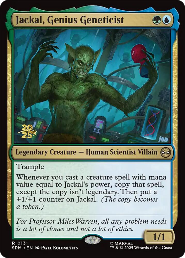 Jackal, Genius Geneticist [Marvel's Spider-Man Prerelease Promos] | Exor Games Dartmouth