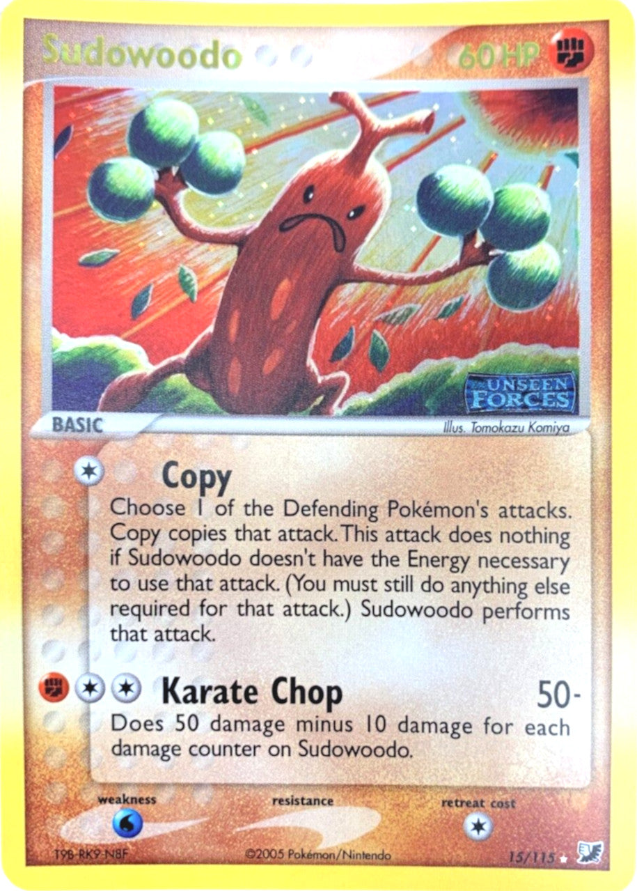 Sudowoodo (15/115) (Stamped) [EX: Unseen Forces] | Exor Games Dartmouth