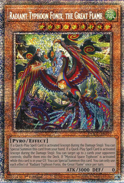 Radiant Typhoon Fonix, the Great Flame (Starlight Rare) [DOOD-EN017] Starlight Rare | Exor Games Dartmouth
