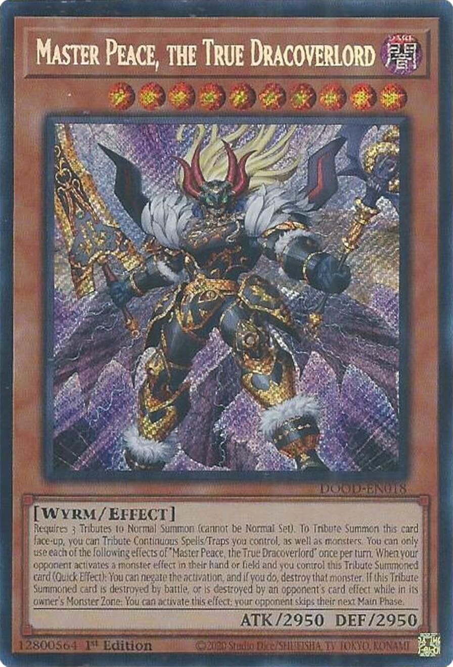 Master Peace, the True Dracoverlord [DOOD-EN018] Secret Rare | Exor Games Dartmouth
