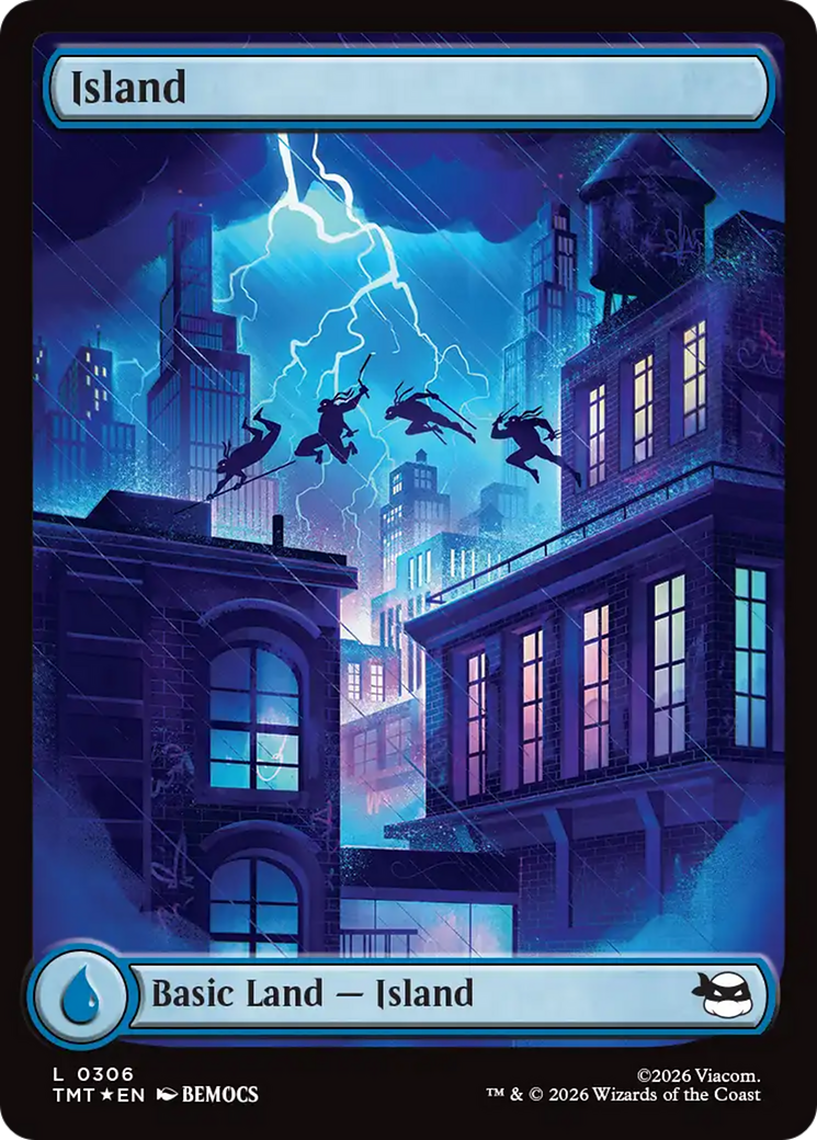 Island (0306) (Surge Foil) [Teenage Mutant Ninja Turtles] | Exor Games Dartmouth