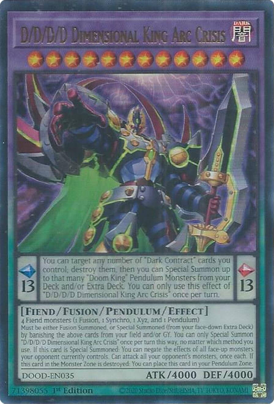 D/D/D/D Dimensional King Arc Crisis [DOOD-EN035] Ultra Rare | Exor Games Dartmouth