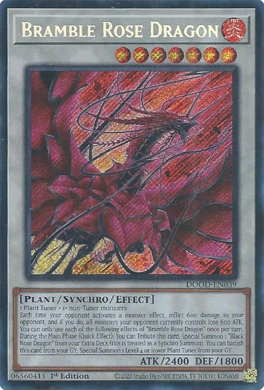 Bramble Rose Dragon [DOOD-EN039] Secret Rare | Exor Games Dartmouth