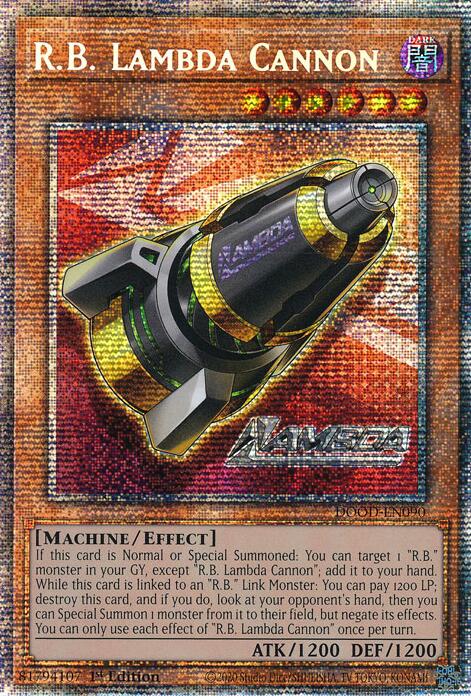 R.B. Lambda Cannon (Starlight Rare) [DOOD-EN090] Starlight Rare | Exor Games Dartmouth