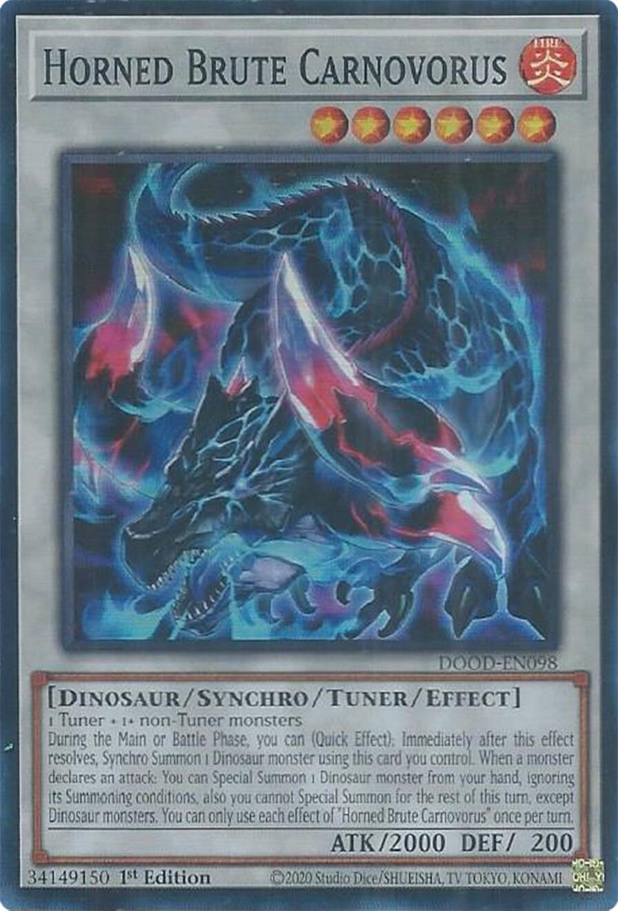 Horned Brute Carnovorus [DOOD-EN098] Super Rare | Exor Games Dartmouth