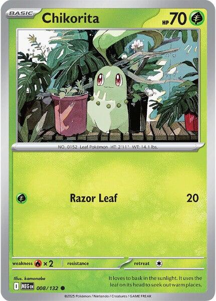 Chikorita (008/132) [Mega Evolutions: Base Set] | Exor Games Dartmouth