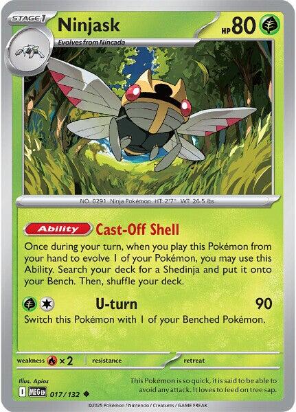 Ninjask (017/132) [Mega Evolutions: Base Set] | Exor Games Dartmouth