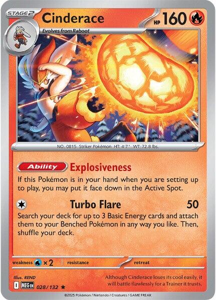 Cinderace (028/132) [Mega Evolutions: Base Set] | Exor Games Dartmouth