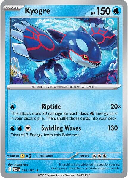 Kyogre (034/132) [Mega Evolutions: Base Set] | Exor Games Dartmouth