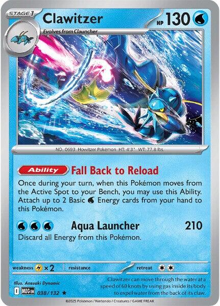 Clawitzer (038/132) [Mega Evolutions: Base Set] | Exor Games Dartmouth