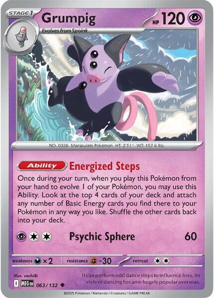 Grumpig (063/132) [Mega Evolutions: Base Set] | Exor Games Dartmouth
