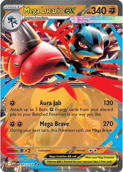 Mega Lucario ex (077/132) [Mega Evolutions: Base Set] | Exor Games Dartmouth