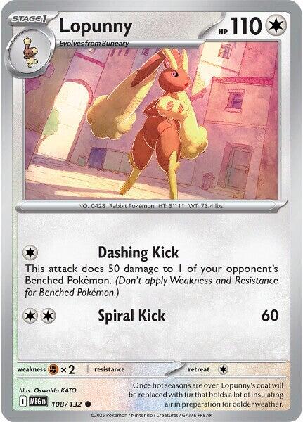 Lopunny (108/132) [Mega Evolutions: Base Set] | Exor Games Dartmouth